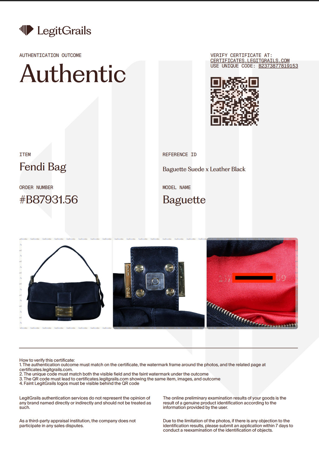 FENDI Baguette Suede x Leather Black Bag