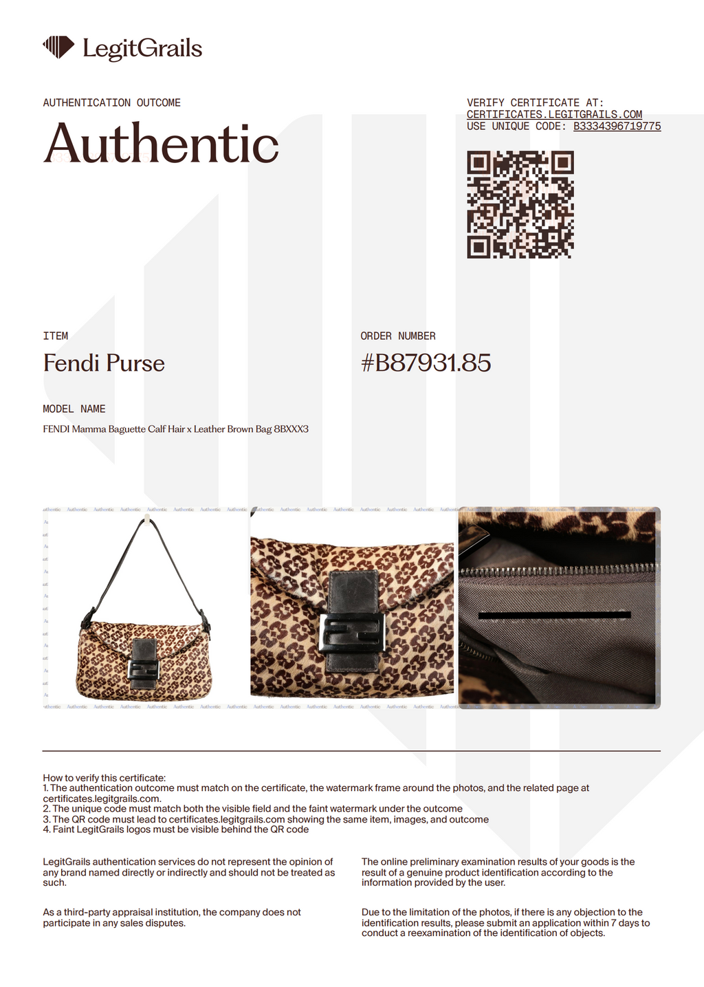 Preowned FENDI Mamma Baguette Calf Hair x Leather Brown Bag 8BXXX3 | Luxe  Again Maison