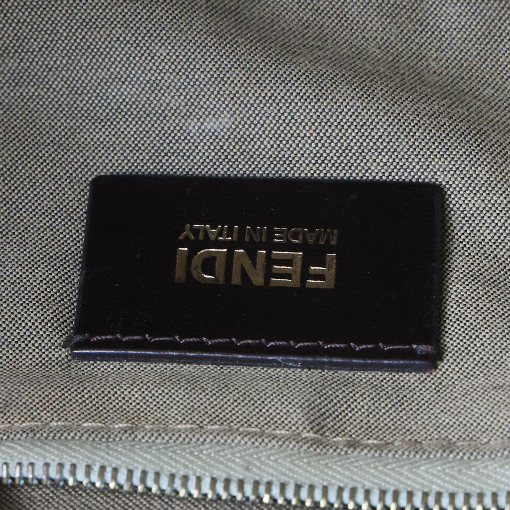 Preowned FENDI Mamma Baguette Zucchino Canvas x Leather Beige Bag 8BRXX3 | Luxe Again Maison