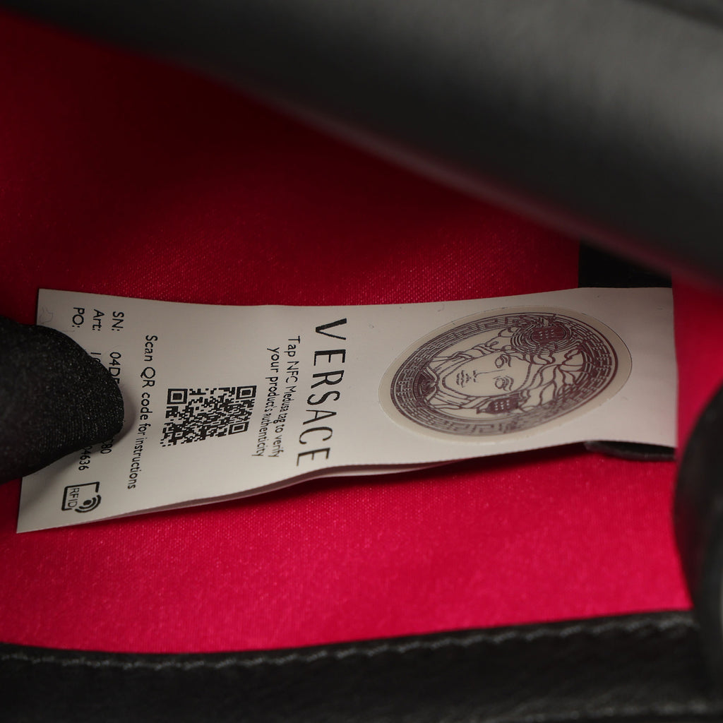 Preowned FENDI X VERSACE Fendace 'Safety Pin' Baguette Leather Black | Luxe Again Maison