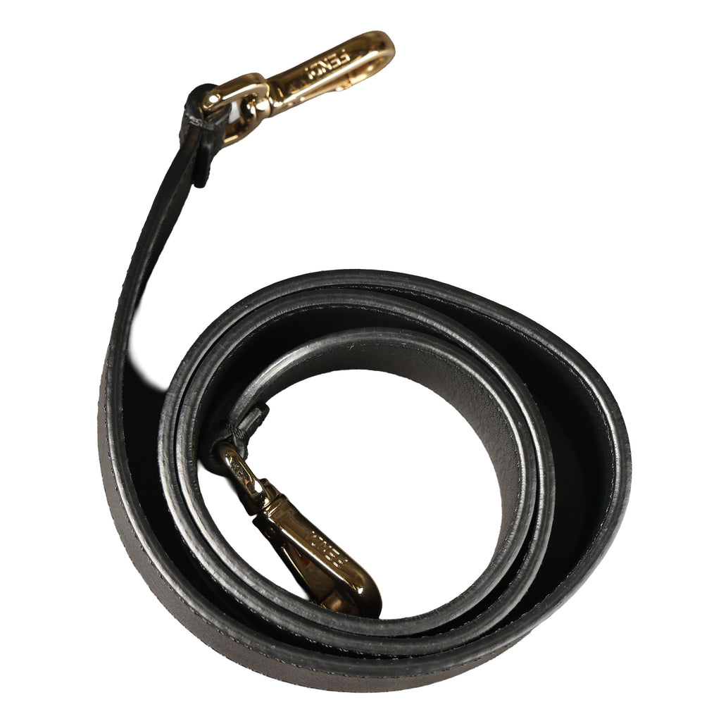 Preowned FENDI X VERSACE Fendace 'Safety Pin' Baguette Leather Black | Luxe Again Maison