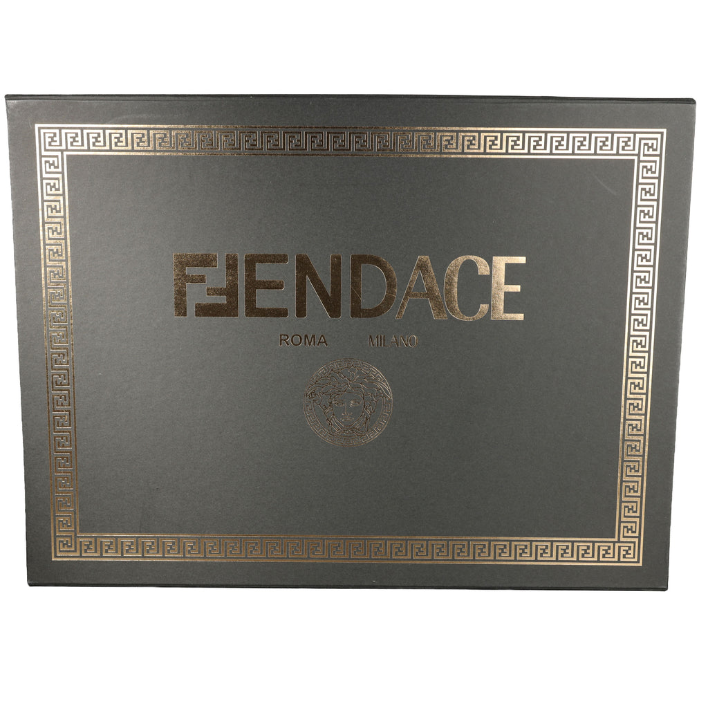 Preowned FENDI X VERSACE Fendace 'Safety Pin' Baguette Leather Black | Luxe Again Maison