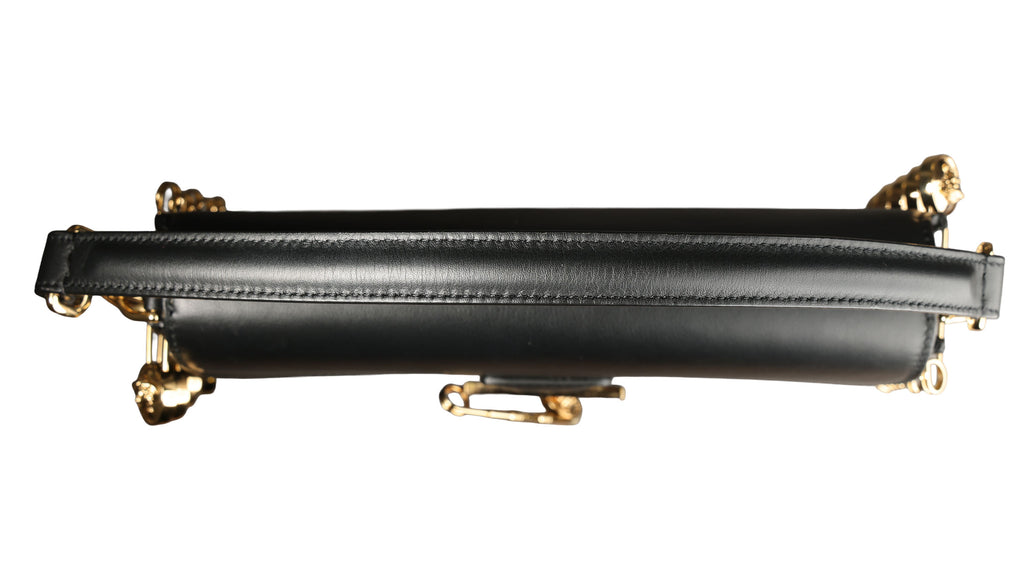Preowned FENDI X VERSACE Fendace 'Safety Pin' Baguette Leather Black | Luxe Again Maison