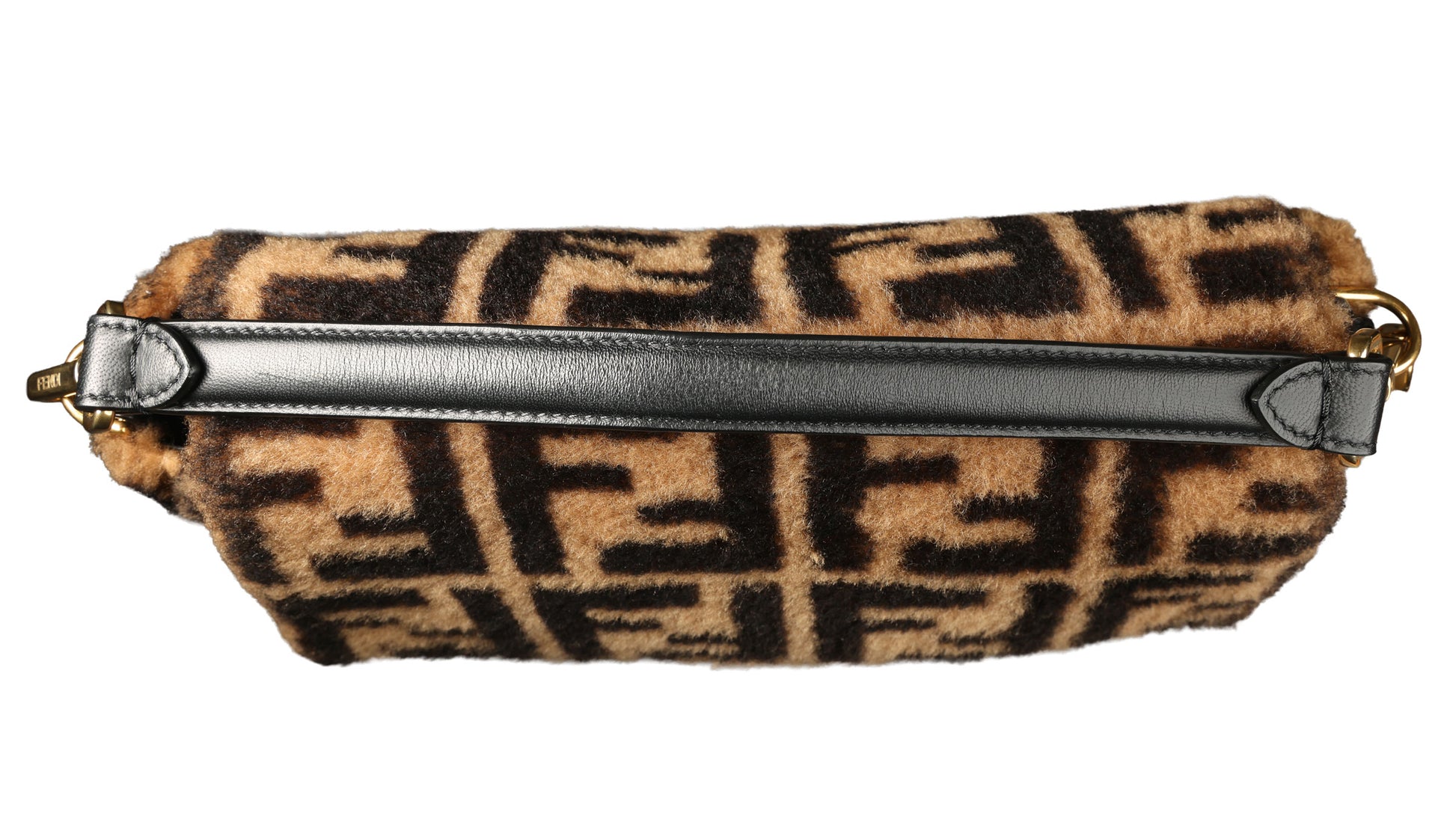 Preowned FENDI Zucca Baguette Fur x Leather Brown Bag 8BXX00 | Luxe Again Maison