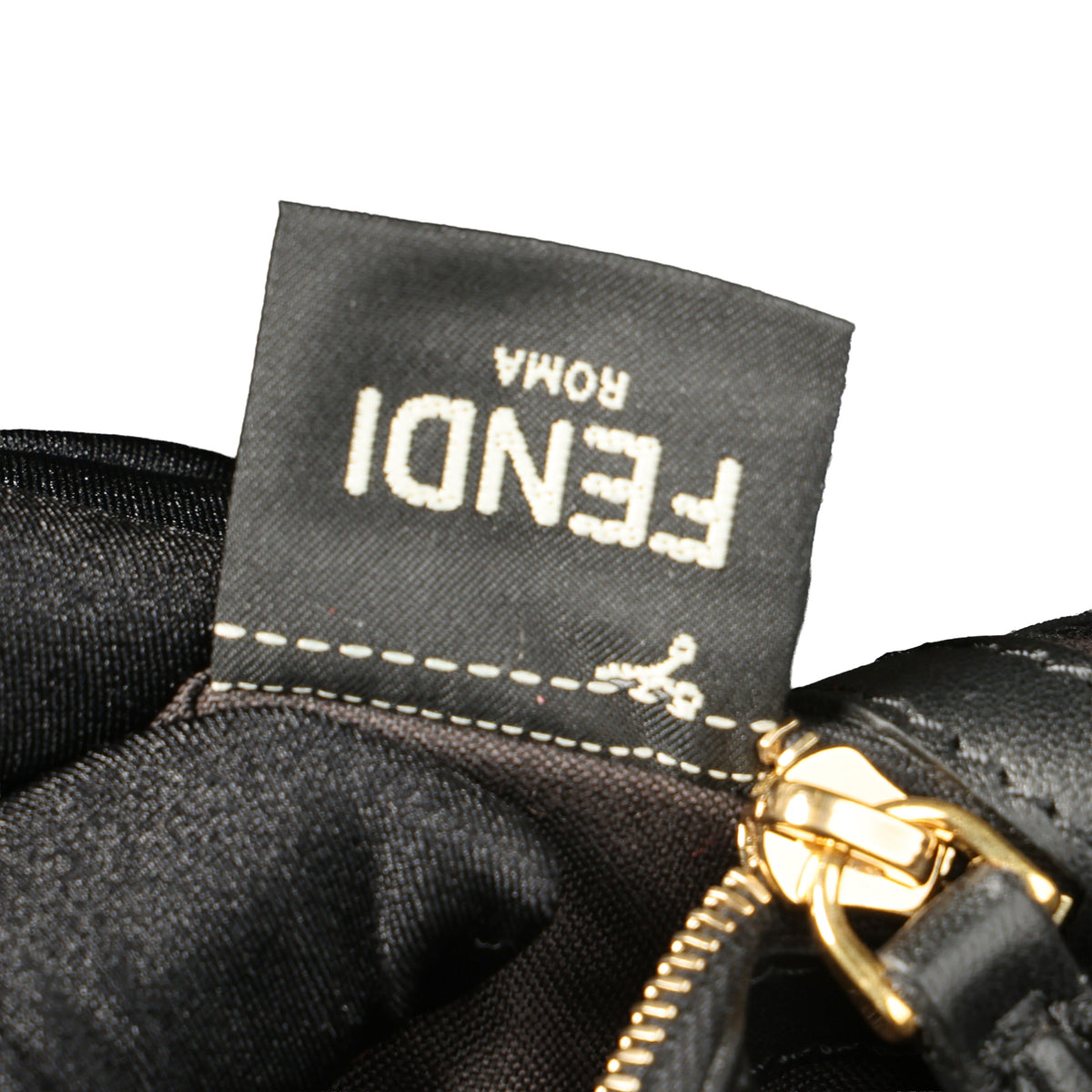 Preowned FENDI Zucca Baguette Fur x Leather Brown Bag 8BXX00 | Luxe Again Maison
