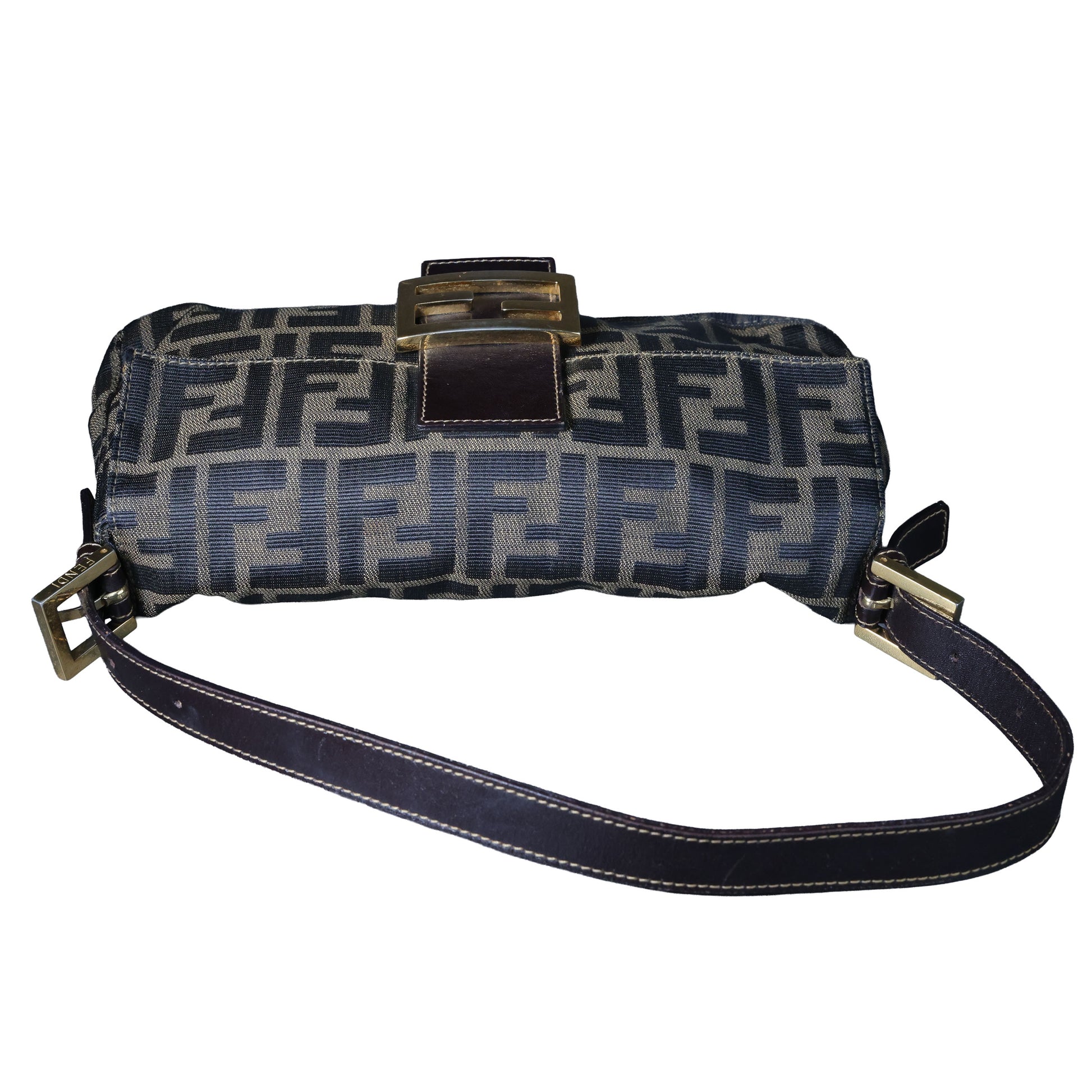 Preowned FENDI Zucca Classic Baguette Canvas x Leather Brown GHW | Luxe Again Masion
