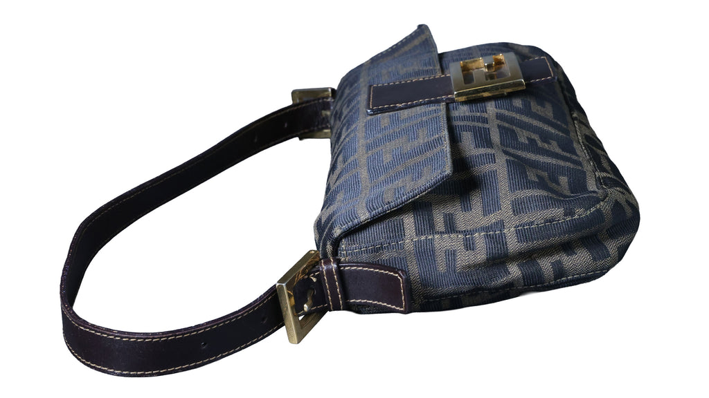 Preowned FENDI Zucca Classic Baguette Canvas x Leather Brown GHW | Luxe Again Masion