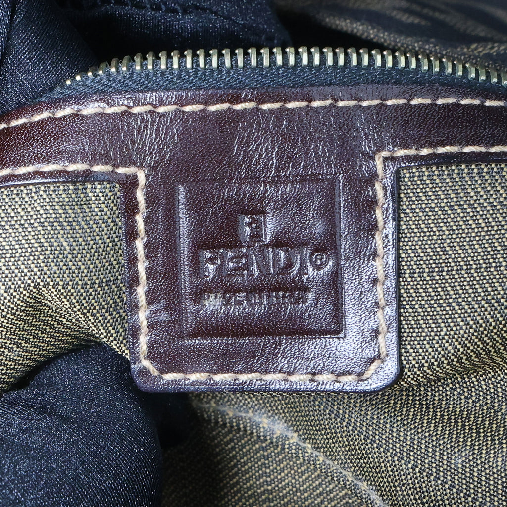 Preowned FENDI Zucca Classic Baguette Canvas x Leather Brown GHW | Luxe Again Masion