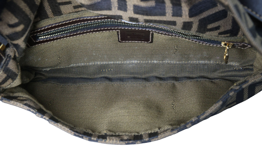 Preowned FENDI Zucca Classic Baguette Canvas x Leather Brown GHW | Luxe Again Masion