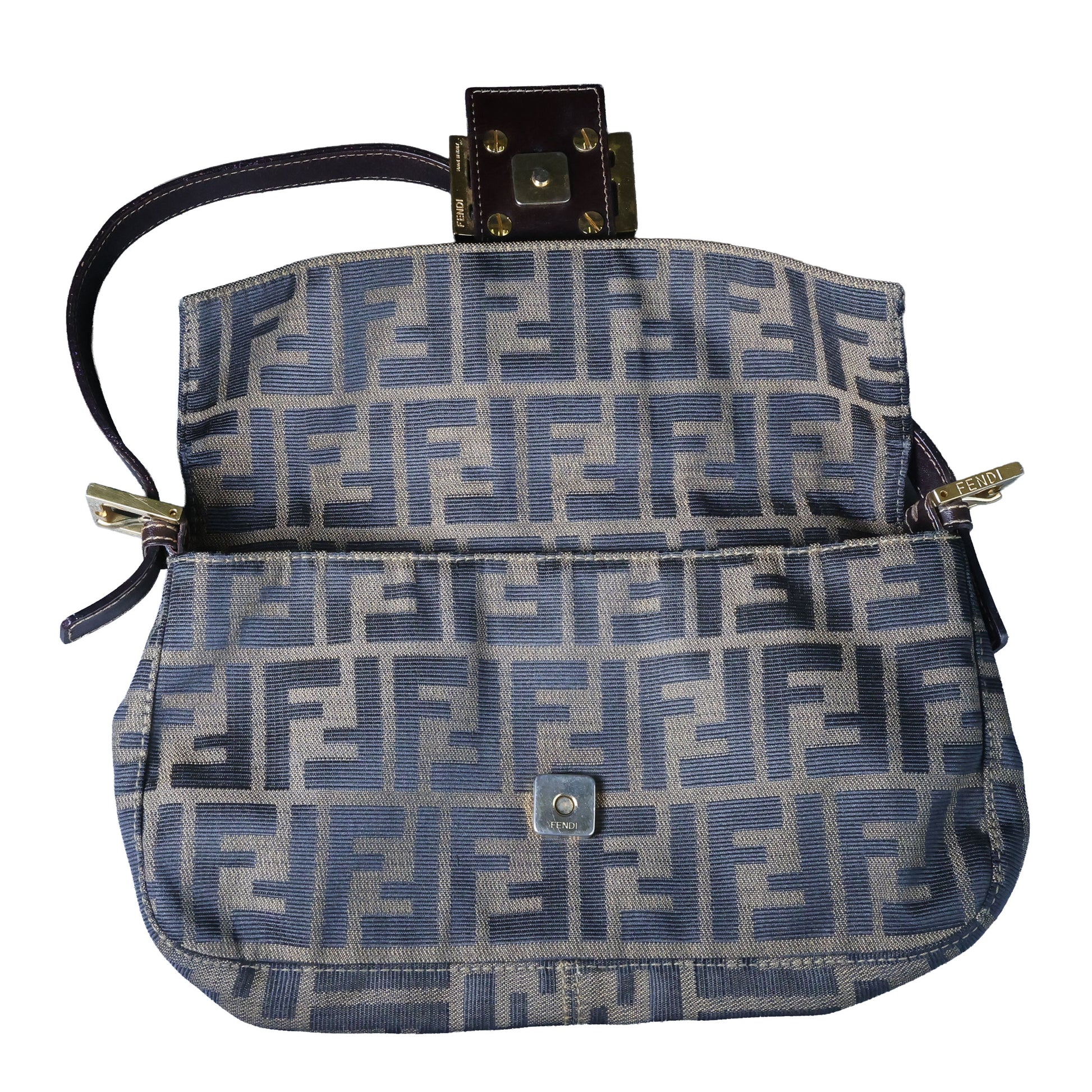 Preowned FENDI Zucca Classic Baguette Canvas x Leather Brown GHW | Luxe Again Masion