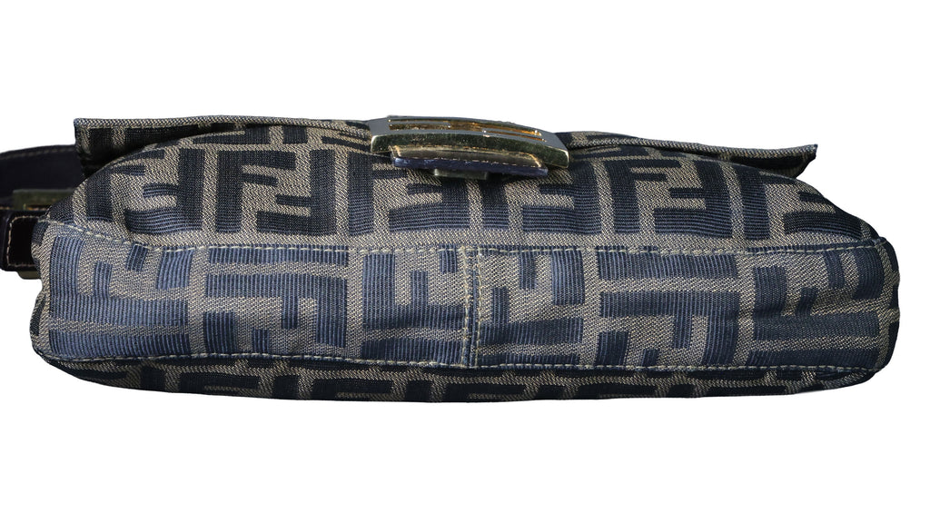Preowned FENDI Zucca Classic Baguette Canvas x Leather Brown GHW | Luxe Again Masion