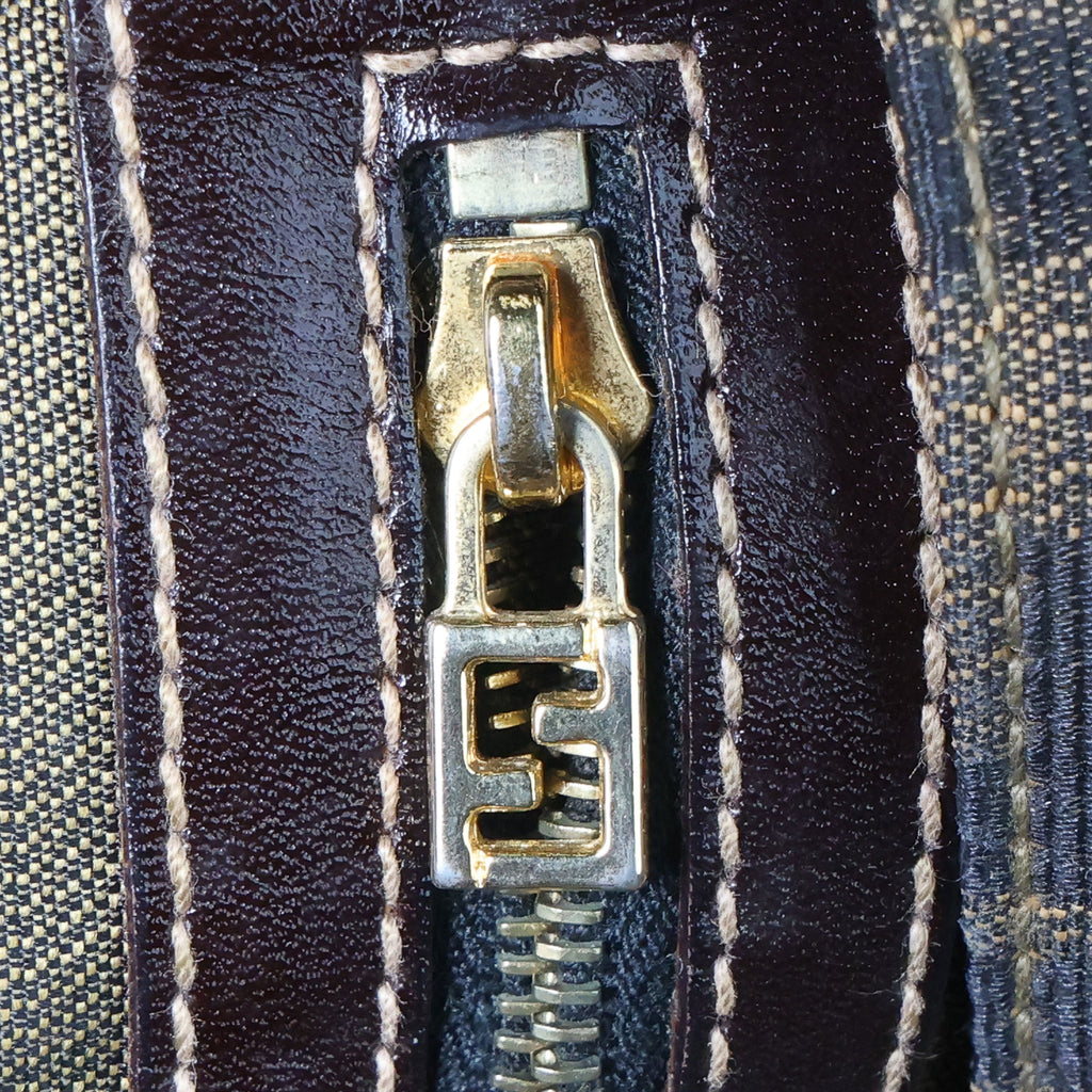Preowned FENDI Zucca Classic Baguette Canvas x Leather Brown GHW | Luxe Again Masion