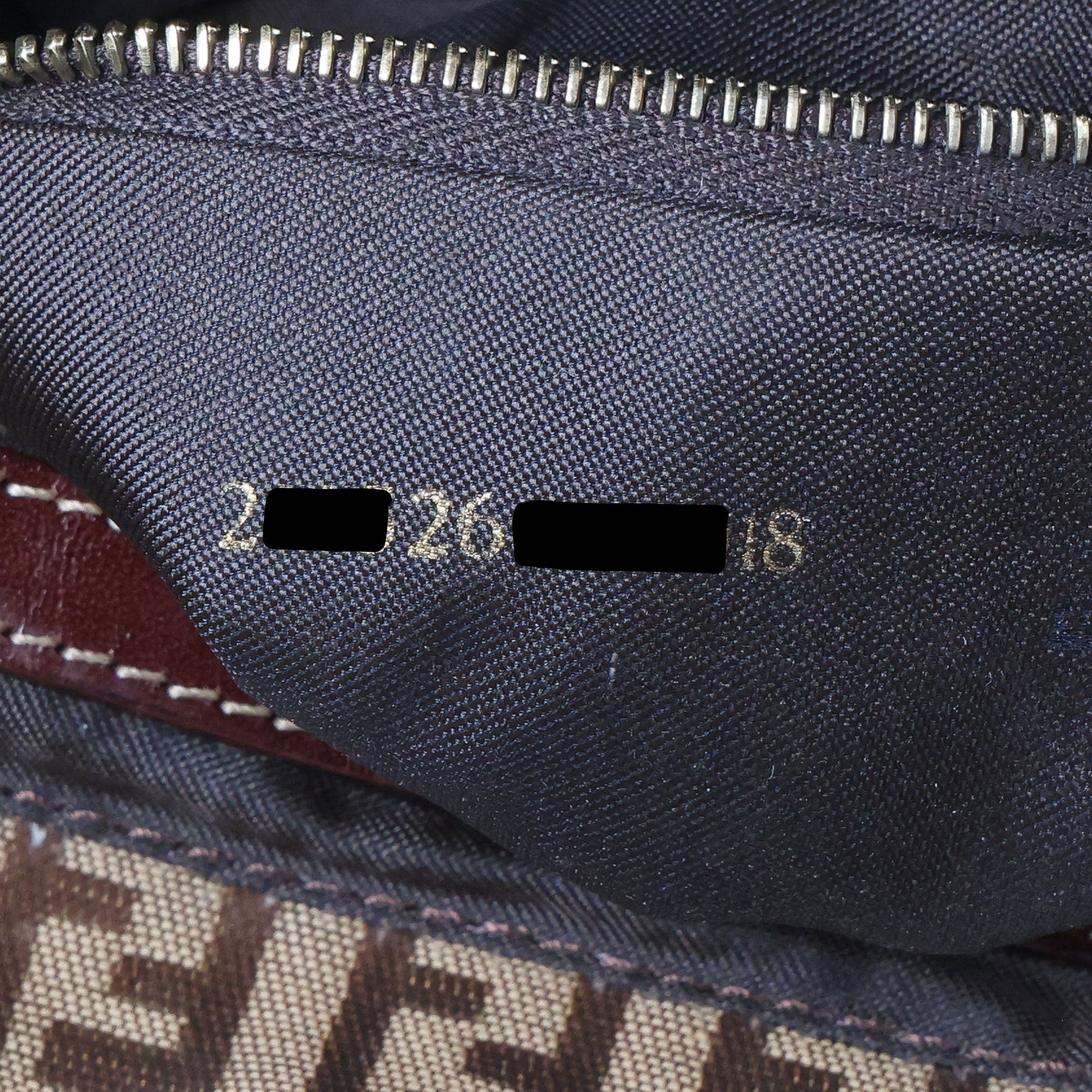 Preowned FENDI Classic Baguette Zucchino Coated Canvas x Leather Brown Bag  | Luxe Again Maison