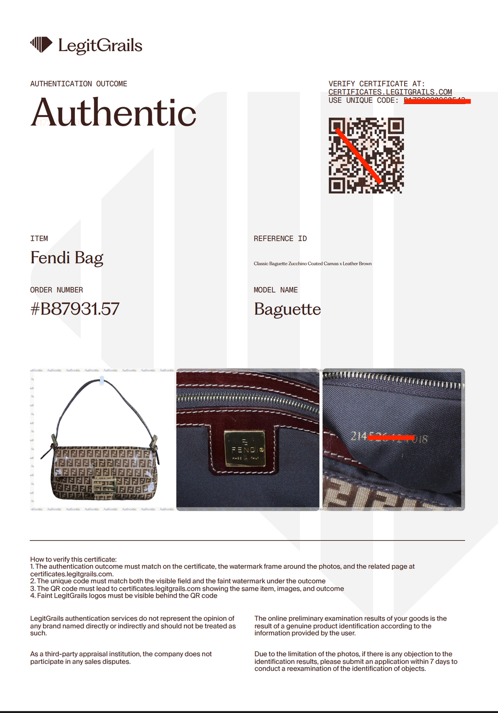 Preowned FENDI Classic Baguette Zucchino Coated Canvas x Leather Brown Bag  | Luxe Again Maison