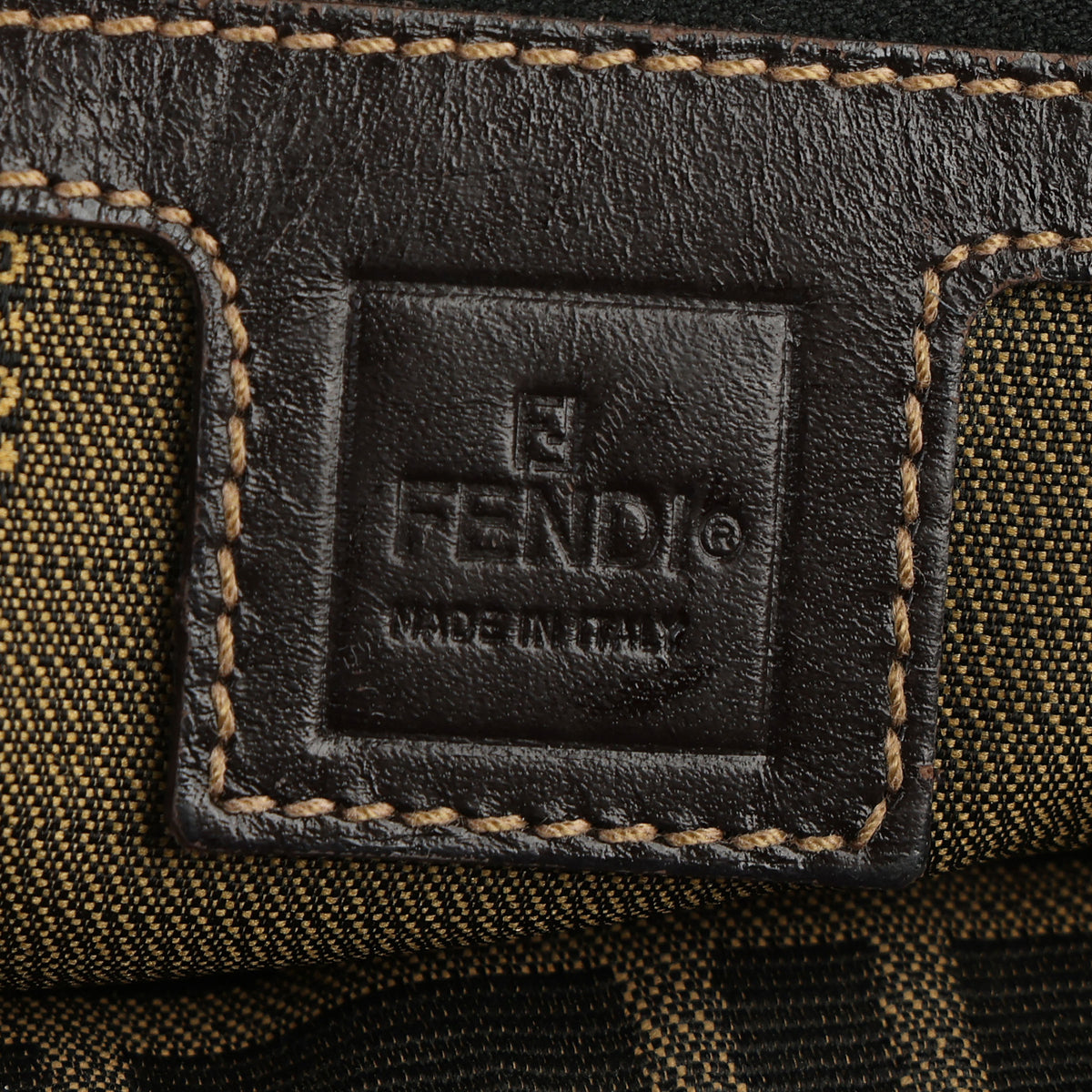 Preowned FENDI Zucca Canvas & Leather Shoulder Bag Brown GHW 26569 | Luxe Again Maison