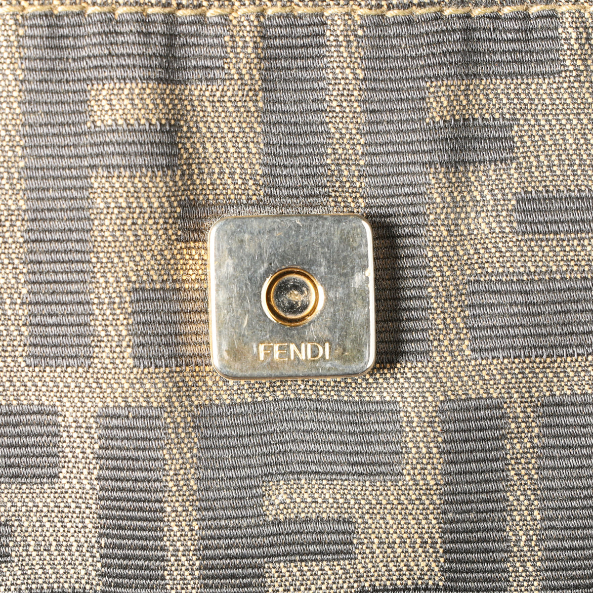 Preowned FENDI Zucca Canvas & Leather Shoulder Bag Brown GHW 26569 | Luxe Again Maison