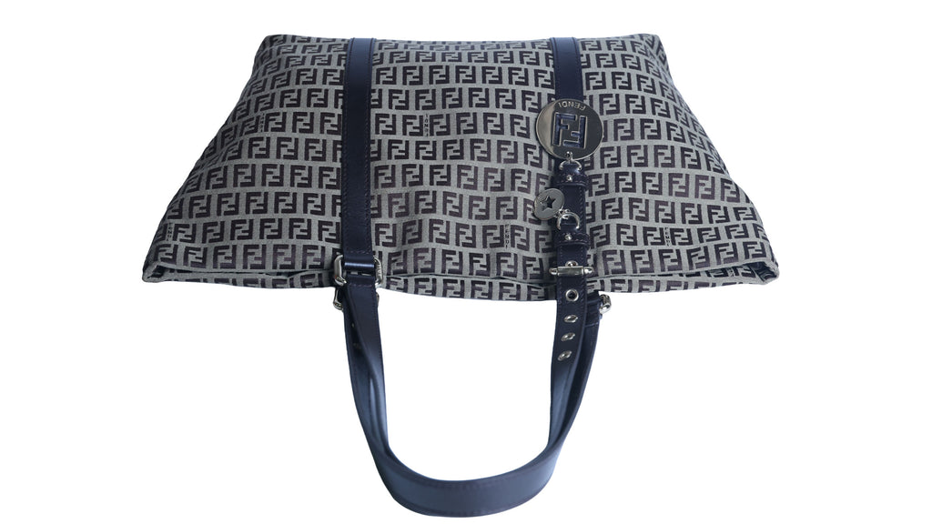Preowned FENDI Zucchino Print Canvas x Leather Shopping Tote Bag 8BH215 | Luxe Again Maison