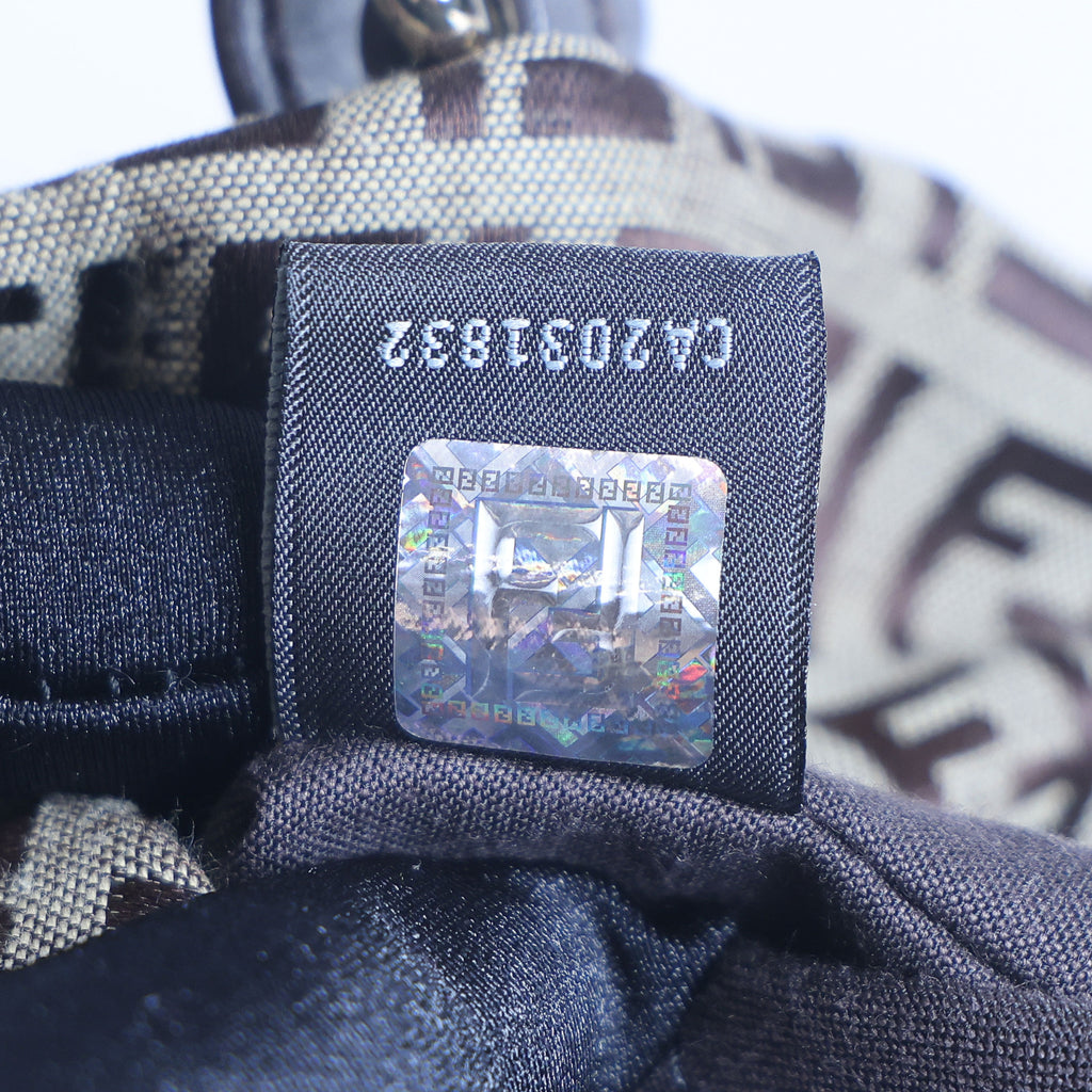 Preowned FENDI Zucchino Print Canvas x Leather Shopping Tote Bag 8BH215 | Luxe Again Maison