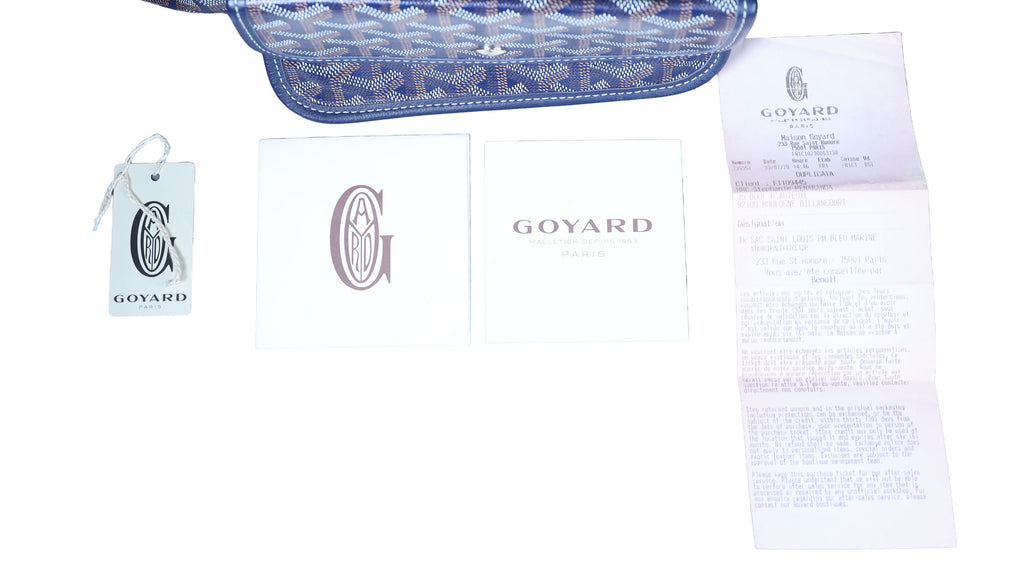 Preowned GOYARD St Louis PM Tote Navy Blue | Luxe Again Maison