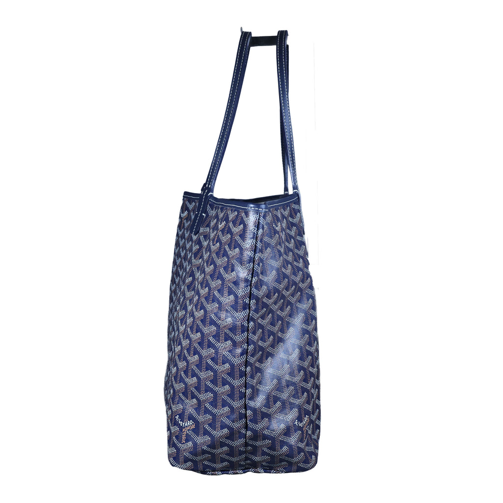 Preowned GOYARD St Louis PM Tote Navy Blue | Luxe Again Maison