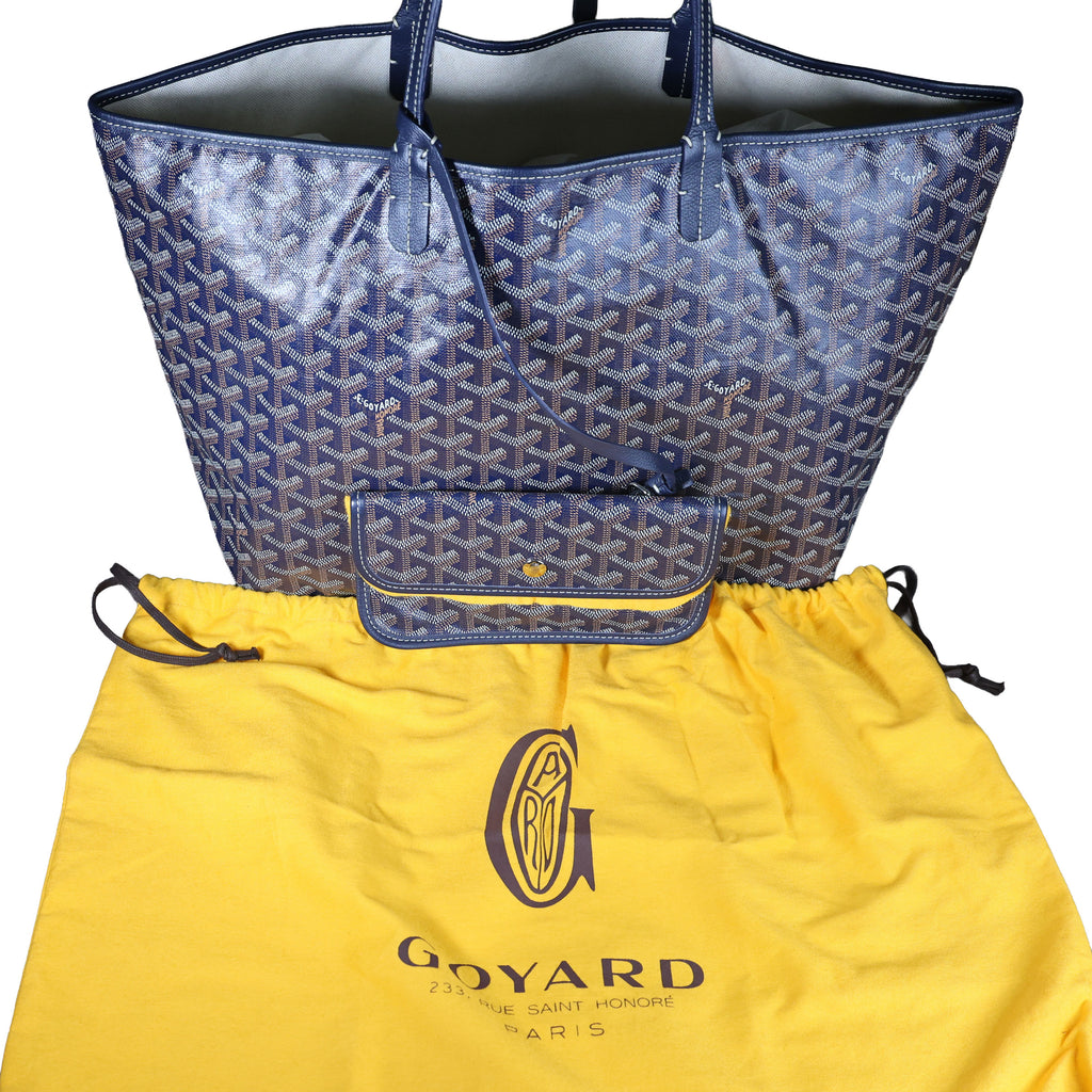 Preowned GOYARD St Louis PM Tote Navy Blue | Luxe Again Maison