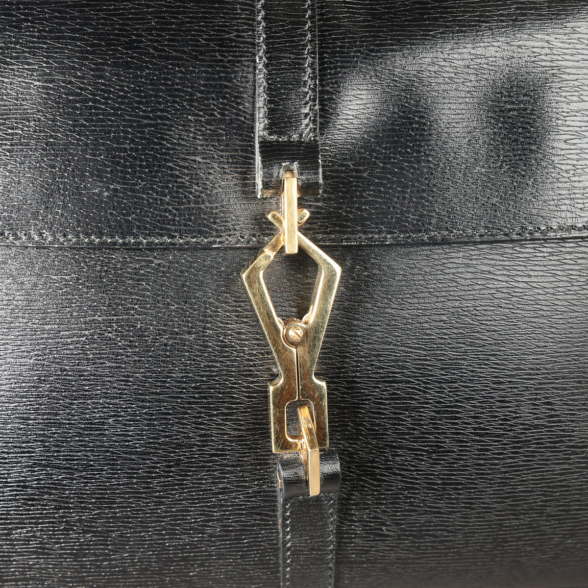 Preowned GUCCI Vintage Bamboo Jackie Leather Shoulder Bag Black | Luxe Again Maison