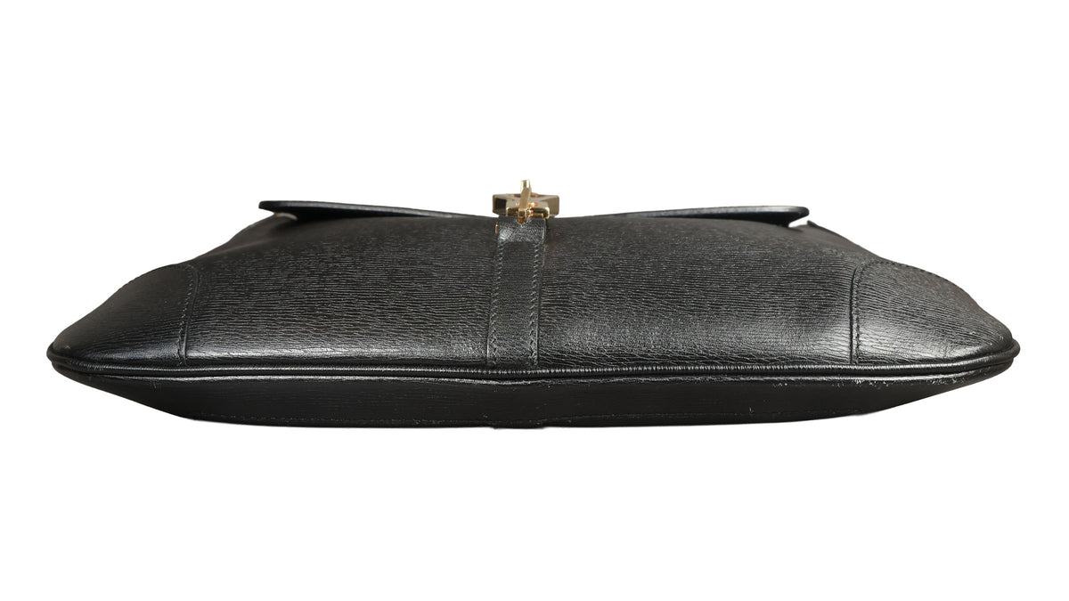 Preowned GUCCI Vintage Bamboo Jackie Leather Shoulder Bag Black | Luxe Again Maison