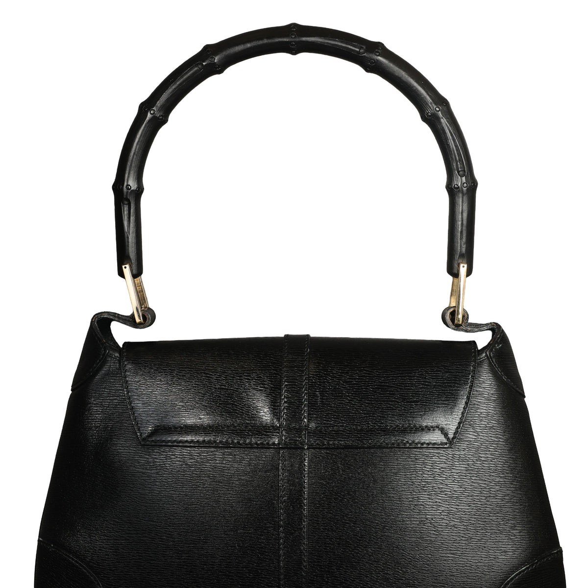 Preowned GUCCI Vintage Bamboo Jackie Leather Shoulder Bag Black | Luxe Again Maison