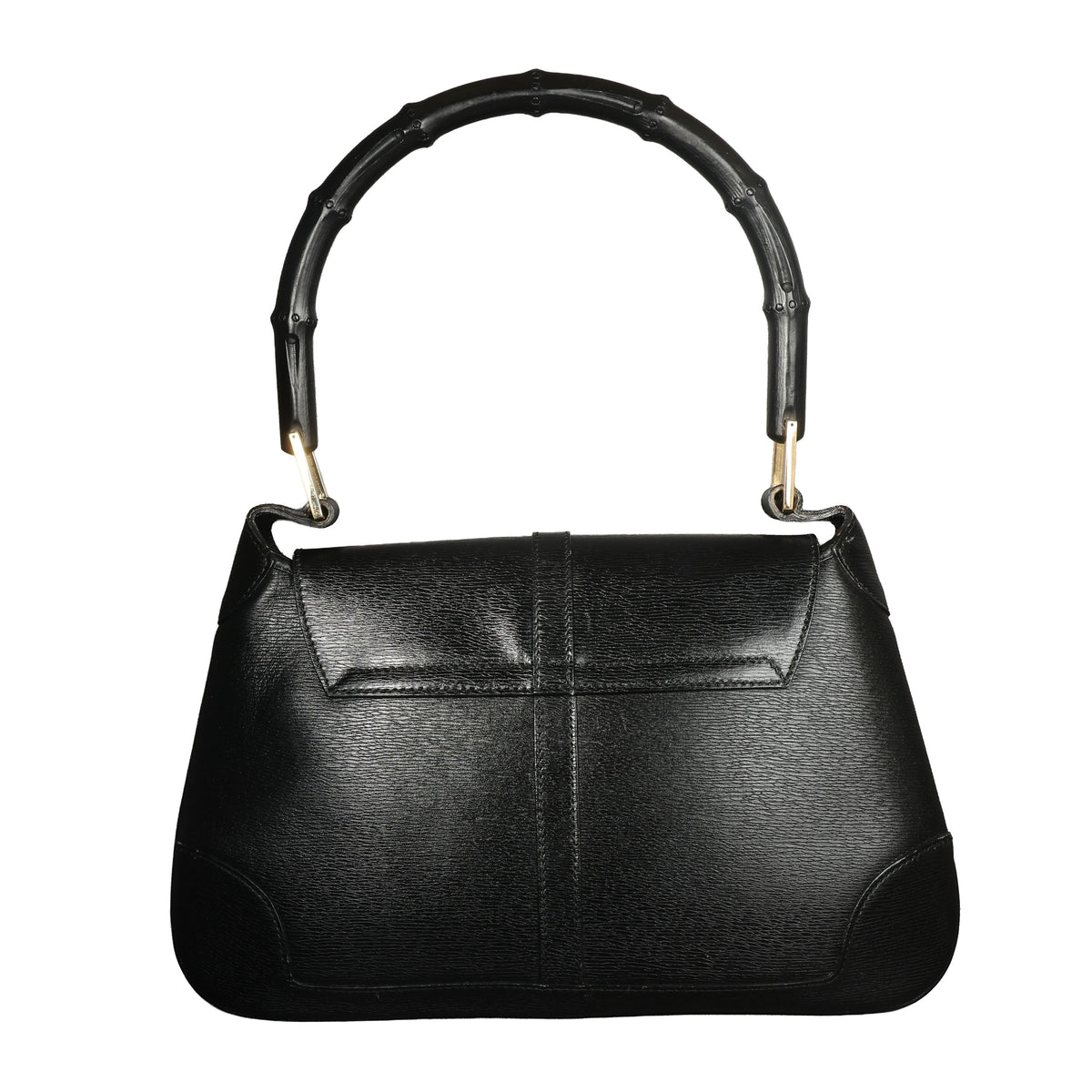 Preowned GUCCI Vintage Bamboo Jackie Leather Shoulder Bag Black | Luxe Again Maison