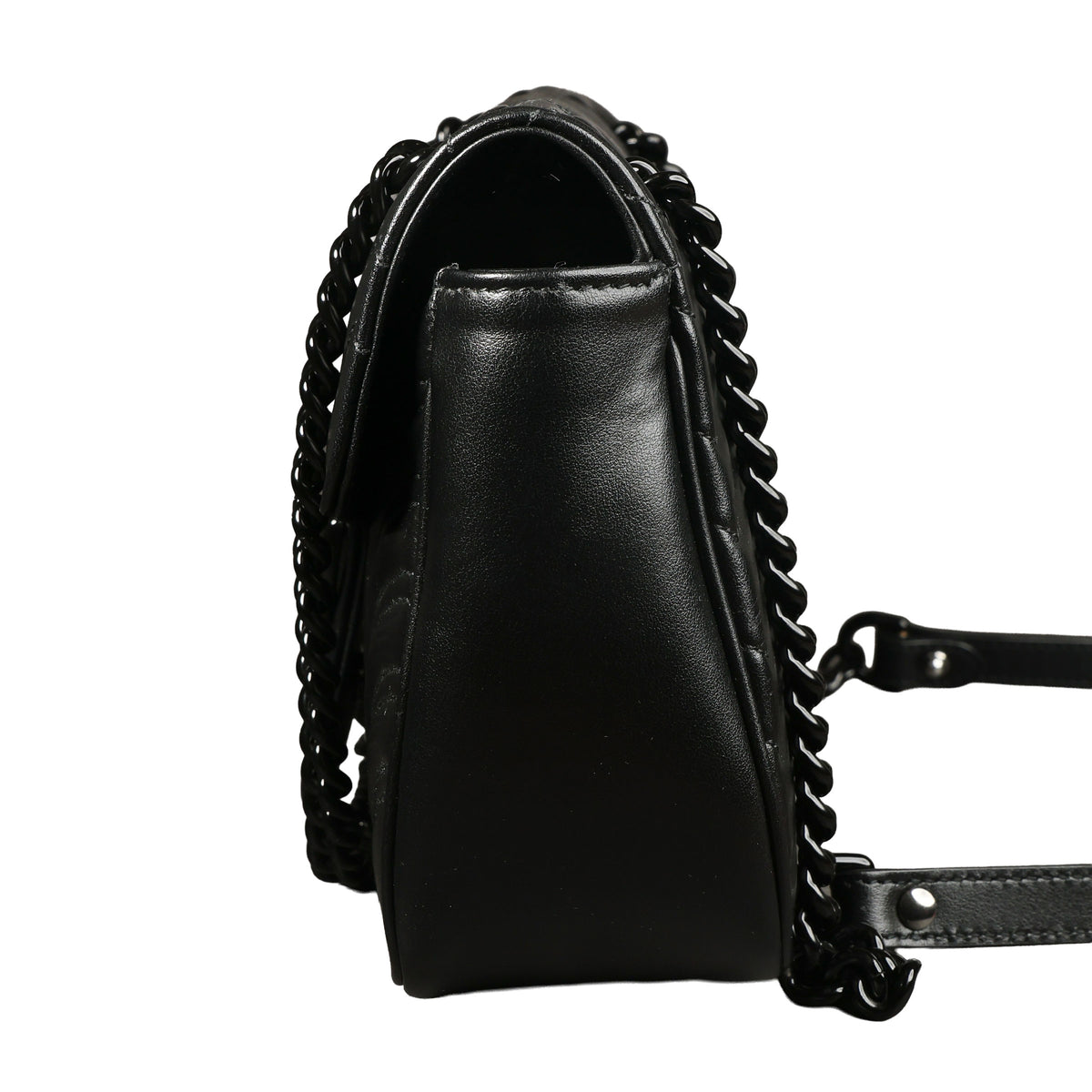 Preowned GUCCI GG Marmont Medium Leather Shoulder Bag Black | Luxe Again Maison 