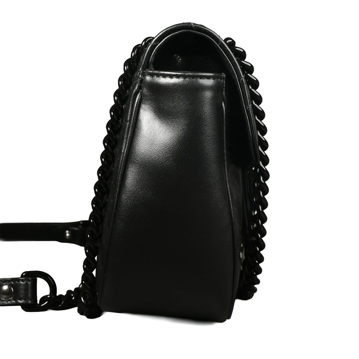 Preowned GUCCI GG Marmont Medium Leather Shoulder Bag Black | Luxe Again Maison 