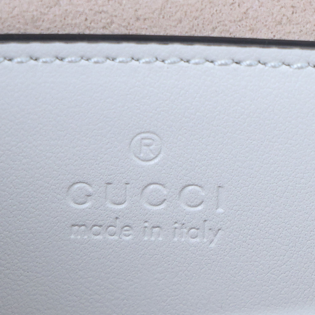 Preowned GUCCI GG Marmont Small Leather Shoulder Bag White | Luxe Again Maison