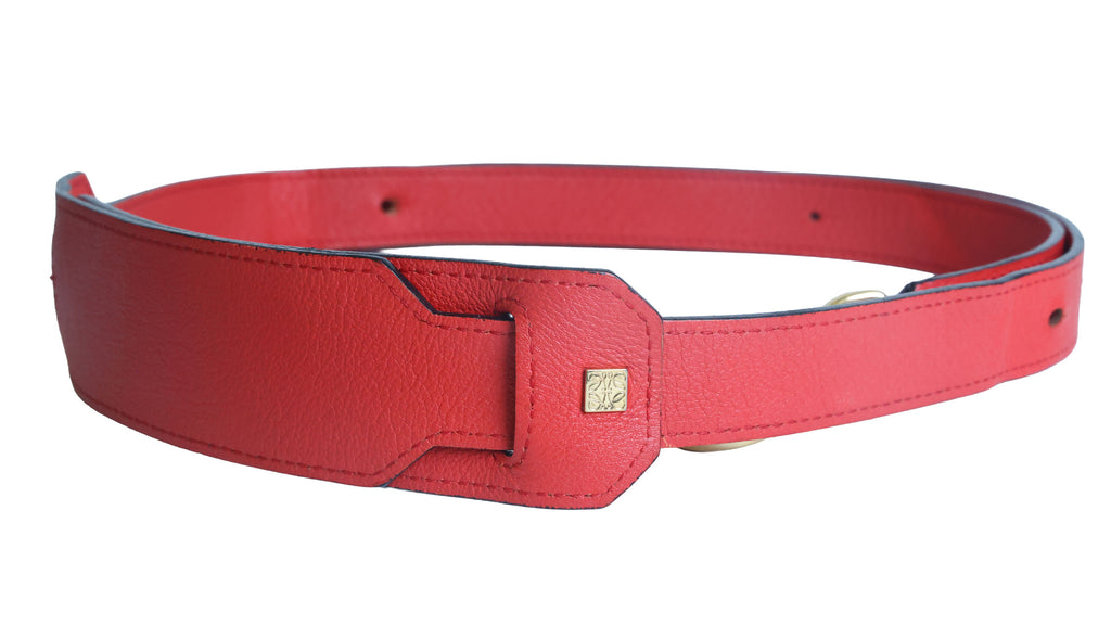 Preowned LOEWE Puzzle Large Leather Red 2 Way Bag | Luxe Again Maison