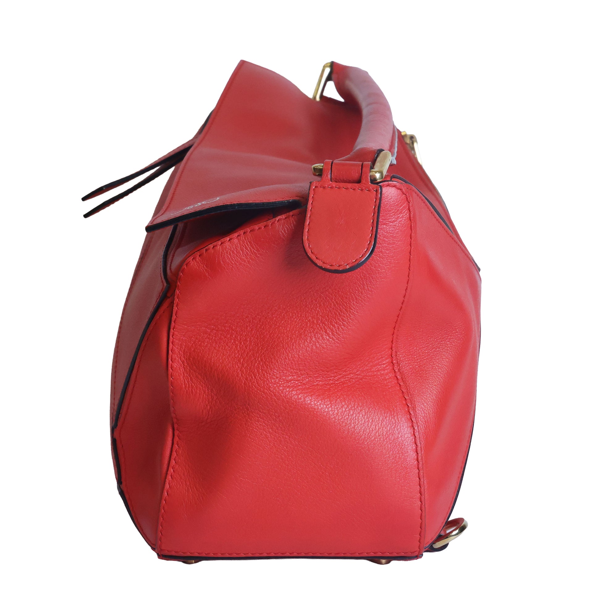 Preowned LOEWE Puzzle Large Leather Red 2 Way Bag | Luxe Again Maison