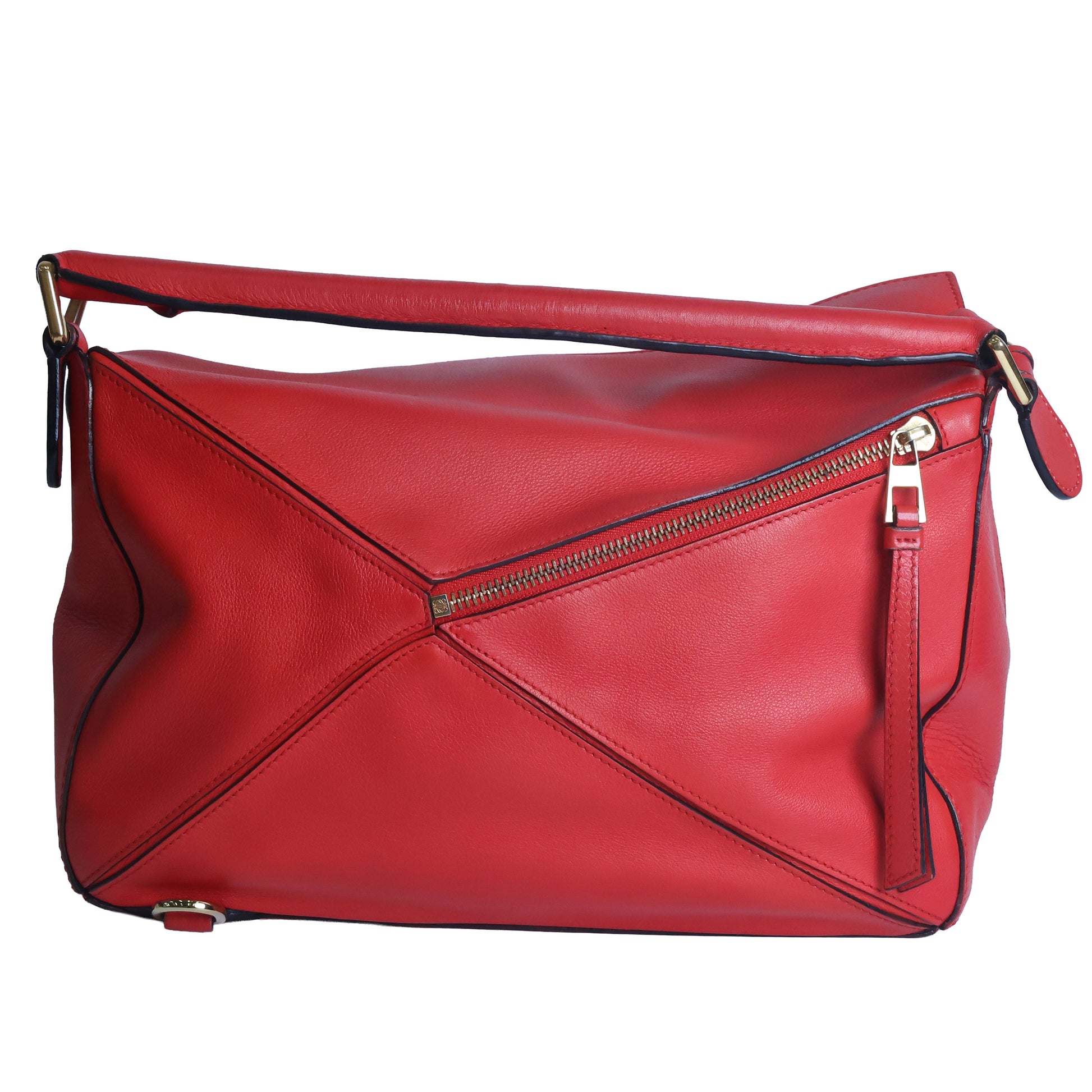 Preowned LOEWE Puzzle Large Leather Red 2 Way Bag | Luxe Again Maison