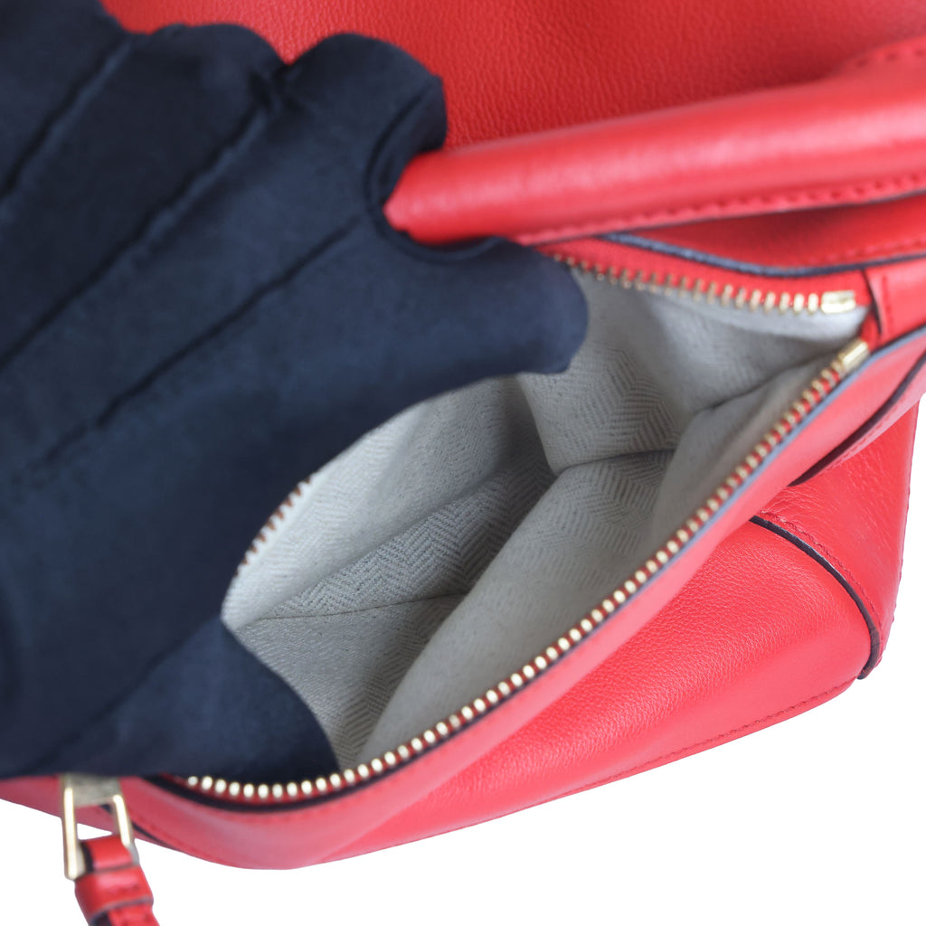 Preowned LOEWE Puzzle Large Leather Red 2 Way Bag | Luxe Again Maison