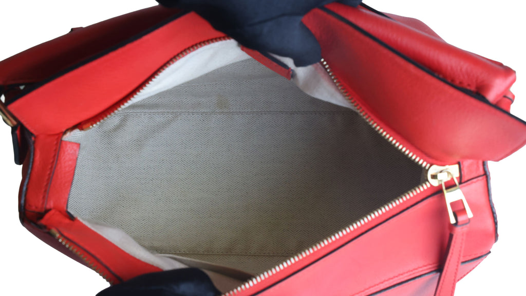 Preowned LOEWE Puzzle Large Leather Red 2 Way Bag | Luxe Again Maison