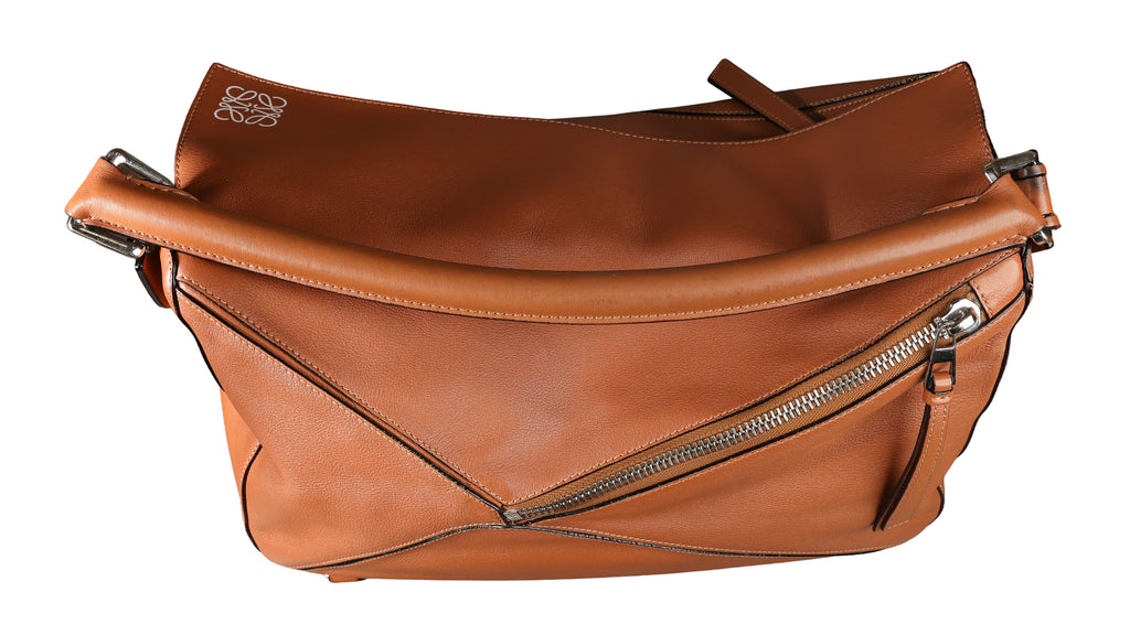Preowned LOEWE Puzzle Leather Bag Brown SHW Large | Luxe Again Maison