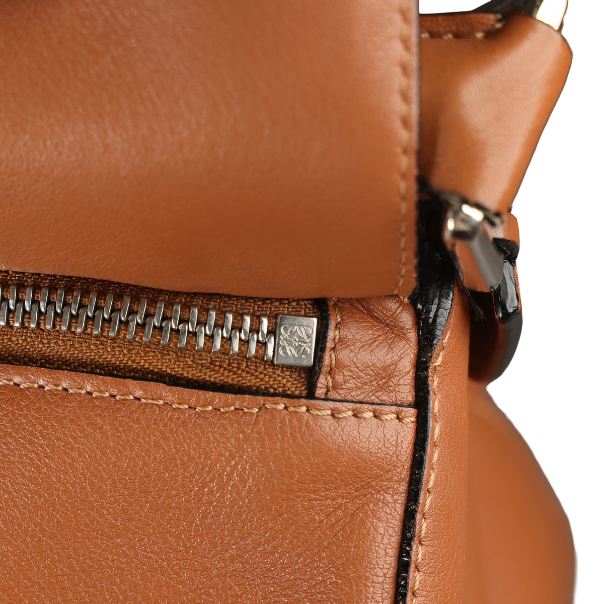 Preowned LOEWE Puzzle Leather Bag Brown SHW Large | Luxe Again Maison