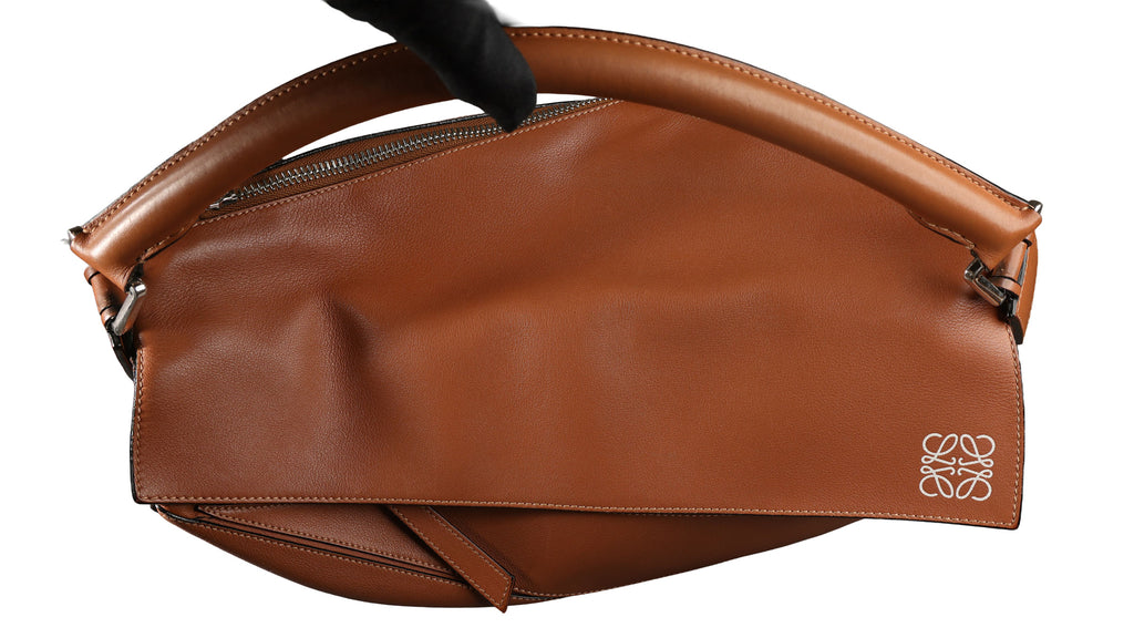 Preowned LOEWE Puzzle Leather Bag Brown SHW Large | Luxe Again Maison