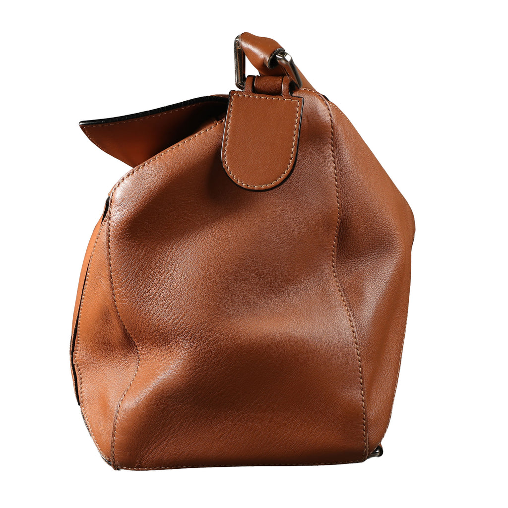 Preowned LOEWE Puzzle Leather Bag Brown SHW Large | Luxe Again Maison