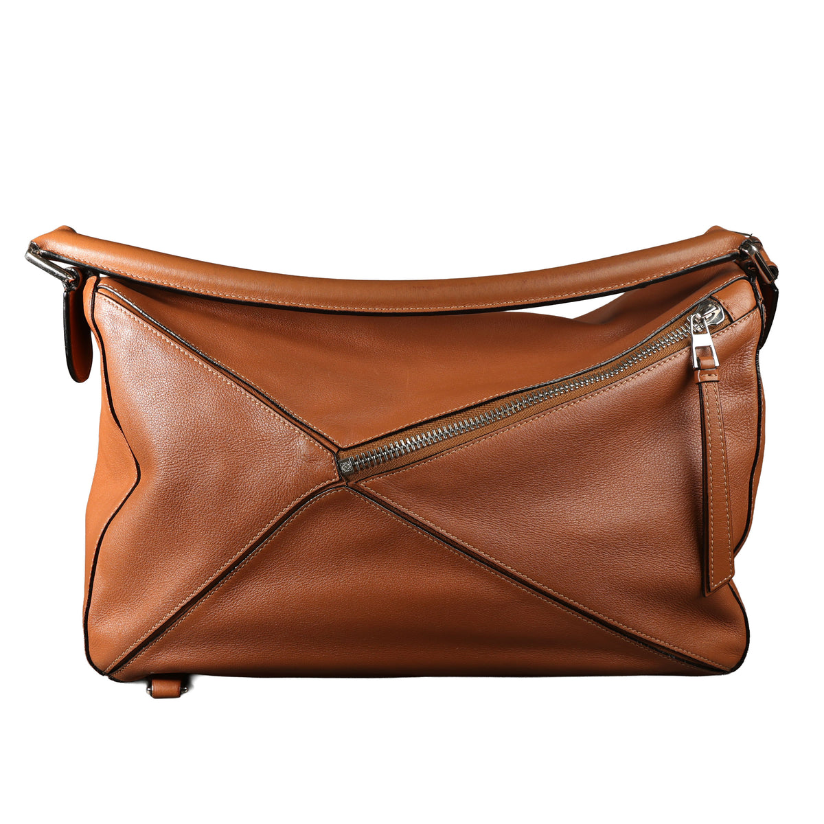 Preowned LOEWE Puzzle Leather Bag Brown SHW Large | Luxe Again Maison