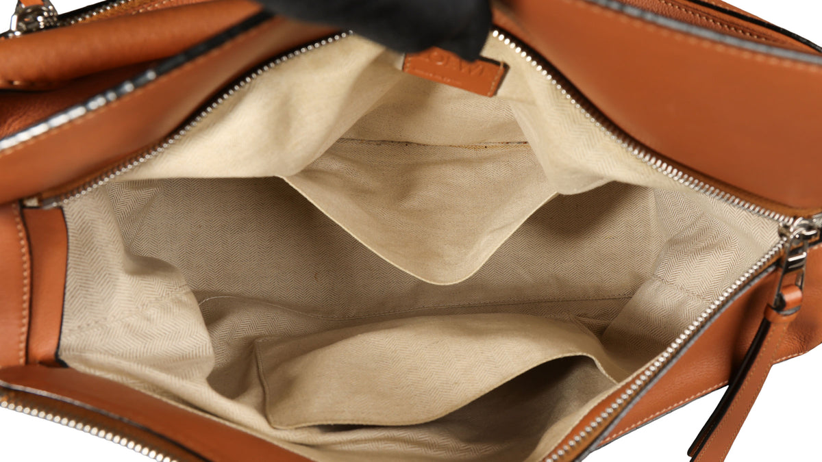 Preowned LOEWE Puzzle Leather Bag Brown SHW Large | Luxe Again Maison