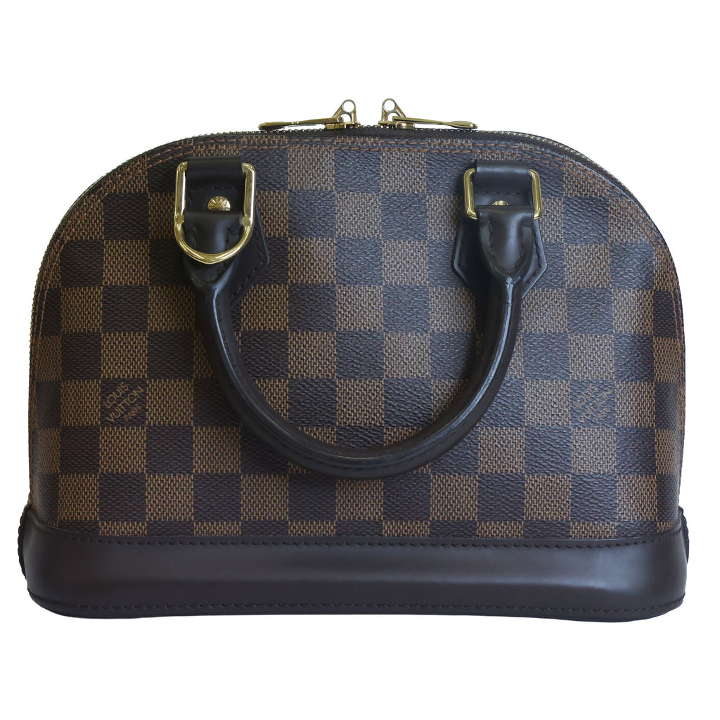 Preowned LOUIS VUITTON Damier Ebene Alma BB Brown | Luxe Again Maison