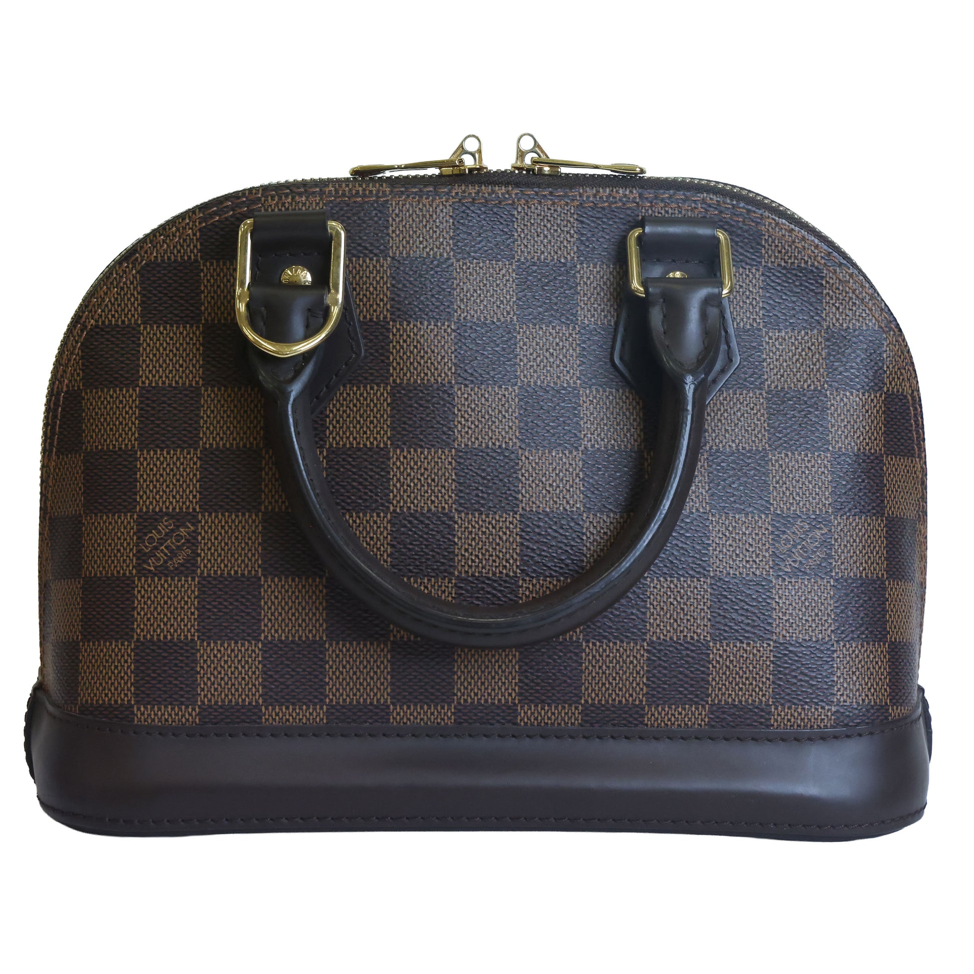 Preowned LOUIS VUITTON Damier Ebene Alma BB Brown | Luxe Again Maison