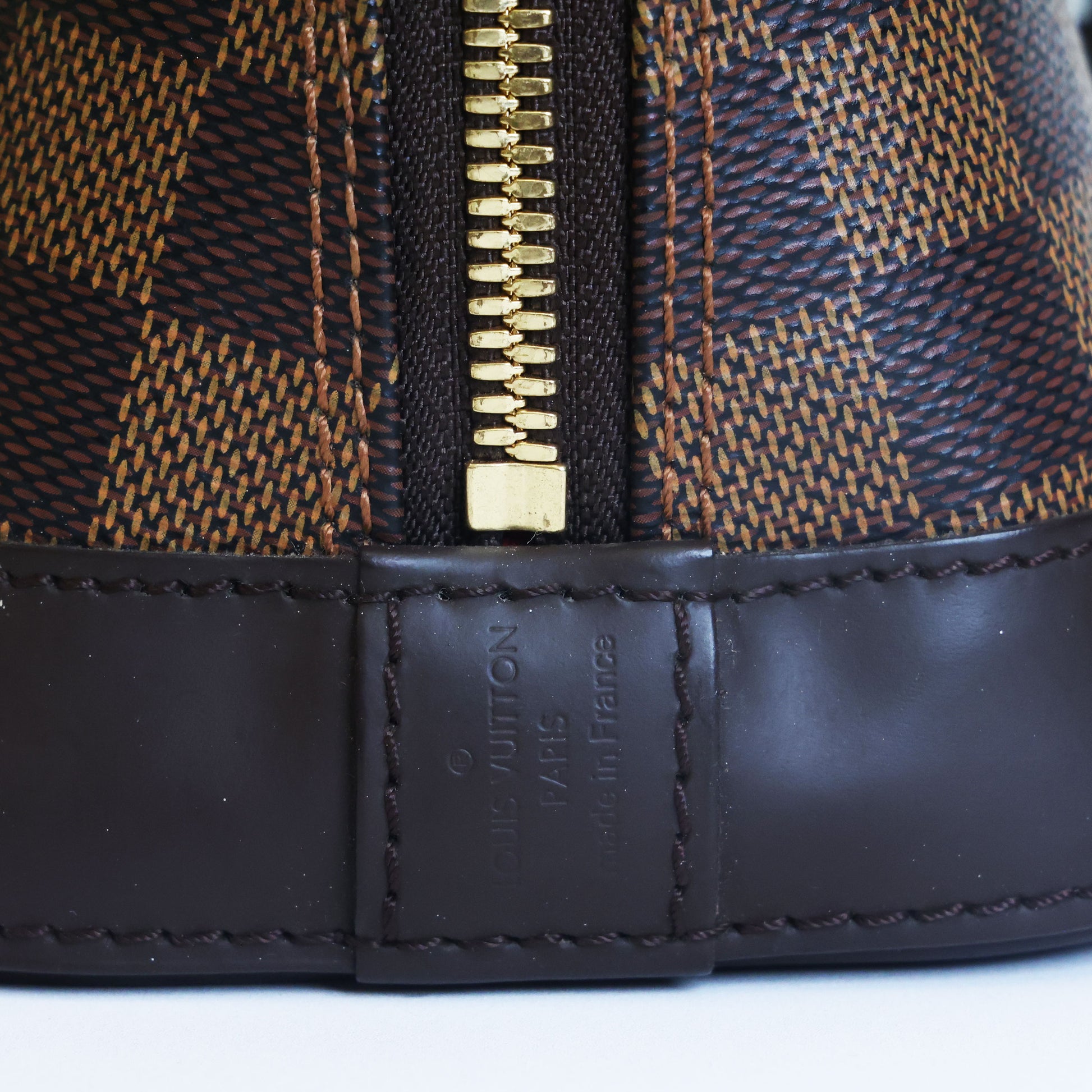 Preowned LOUIS VUITTON Damier Ebene Alma BB Brown | Luxe Again Maison