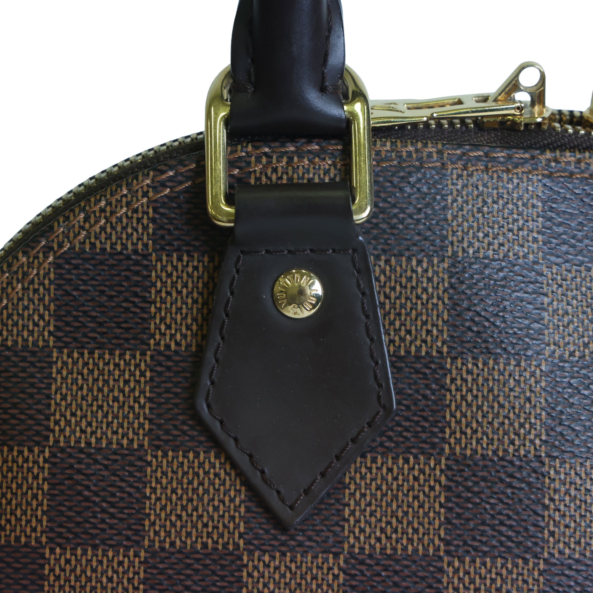 Preowned LOUIS VUITTON Damier Ebene Alma BB Brown | Luxe Again Maison