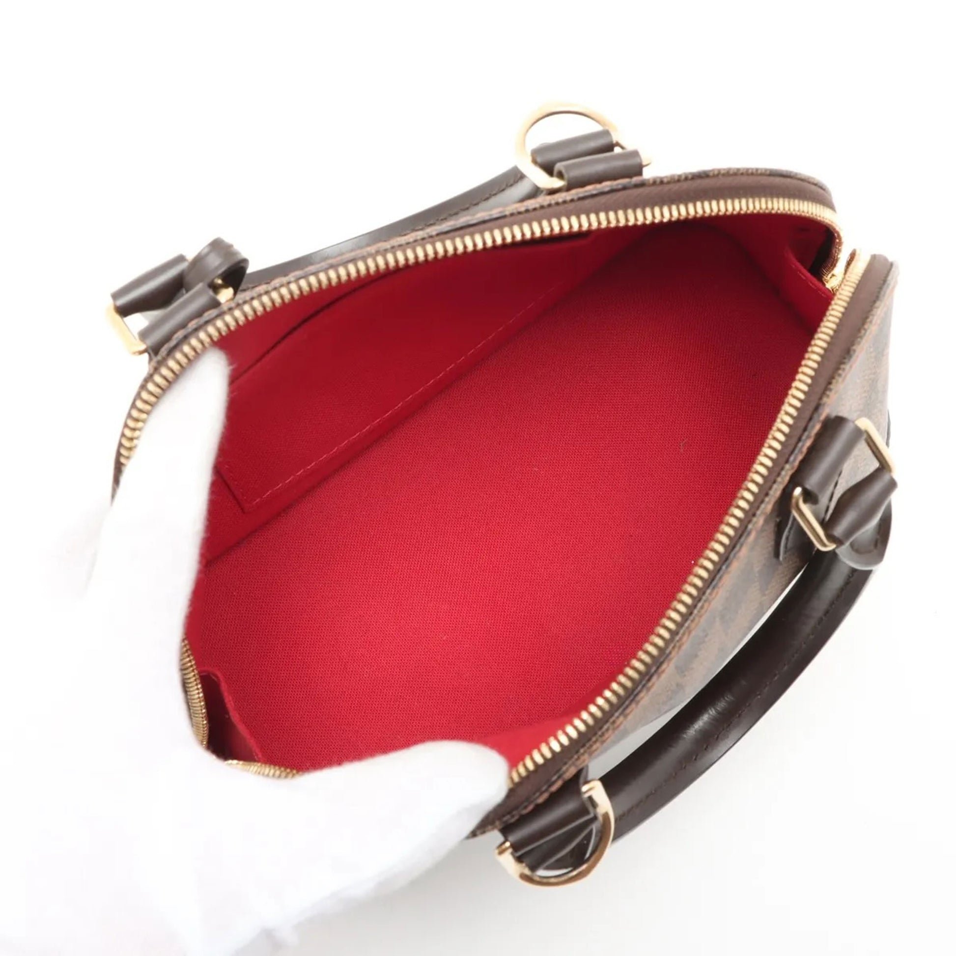 Preowned LOUIS VUITTON Damier Ebene Alma BB Brown | Luxe Again Maison