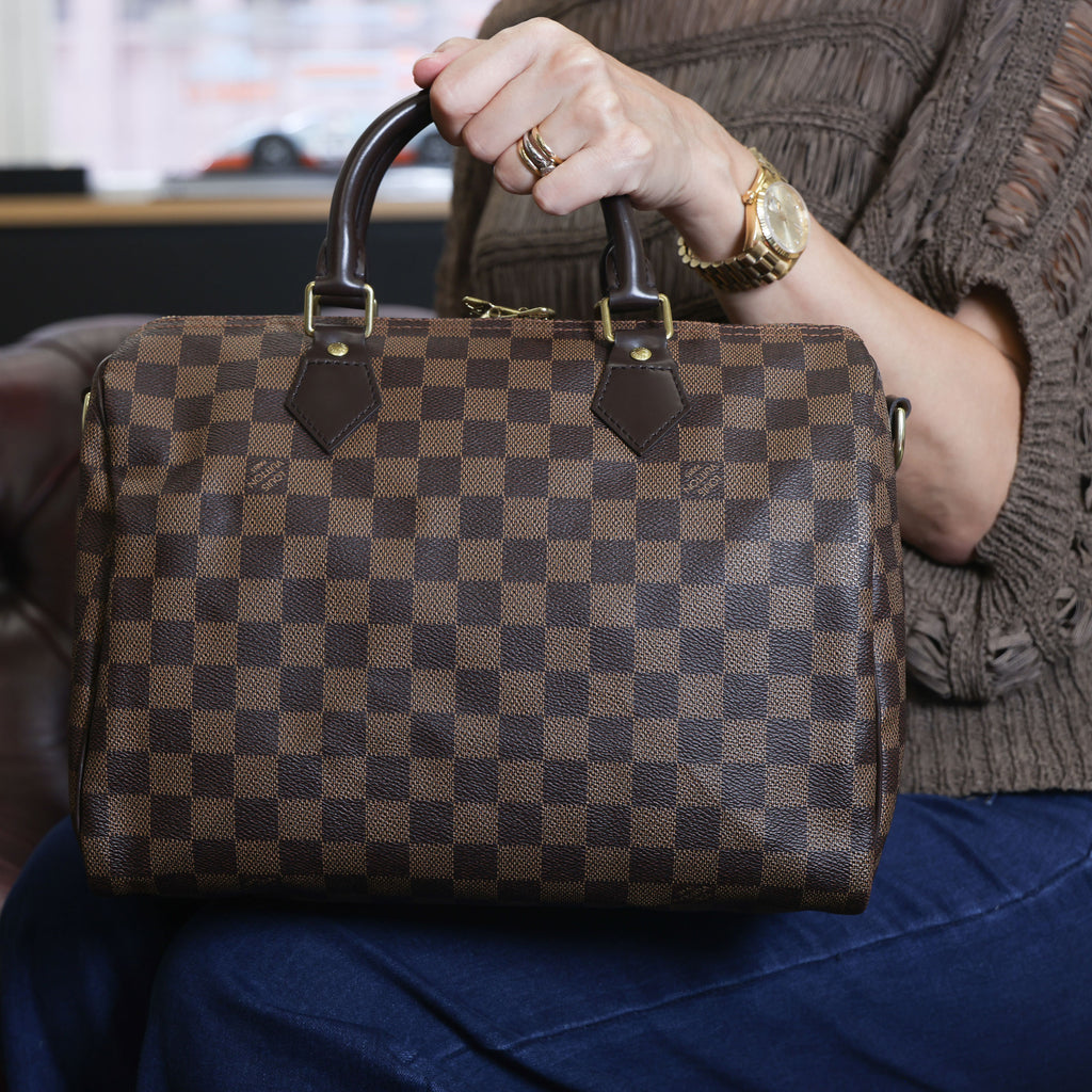 Preowned Louis Vuitton Speedy Bandouliere 30 Damier Ebene | Luxe Again Maison