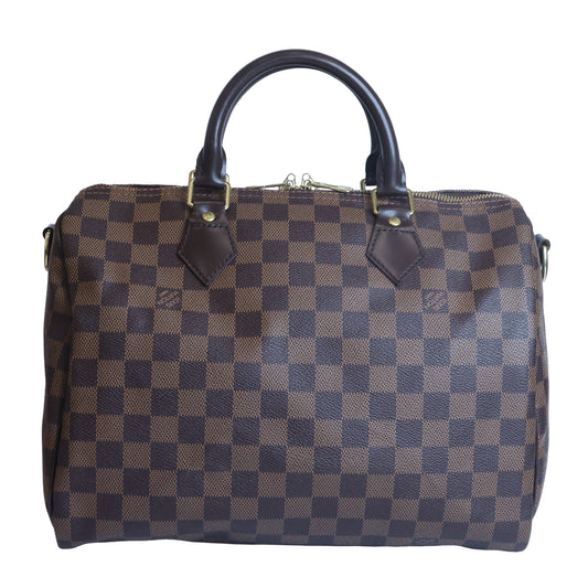 Preowned Louis Vuitton Speedy Bandouliere 30 Damier Ebene | Luxe Again Maison